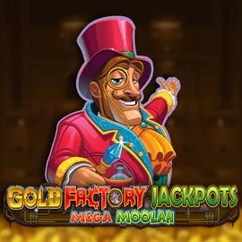 Jackpots logo of Gold Factory Jackpots Mega Moolah from Aurum Signature Studios at Betamo Casino