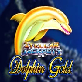 Dolphin Gold with Stellar Jackpots online game logo by Lightning Box Game on betamo.vip